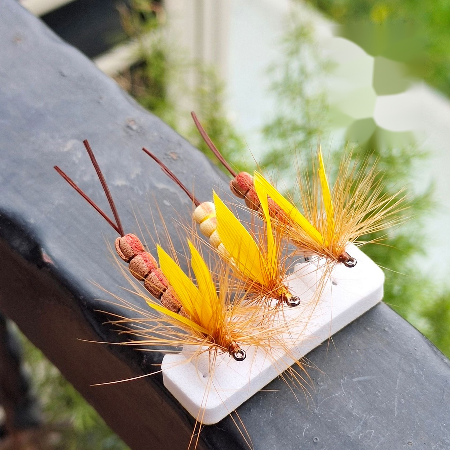 3Pcs foam fly fishing hooks