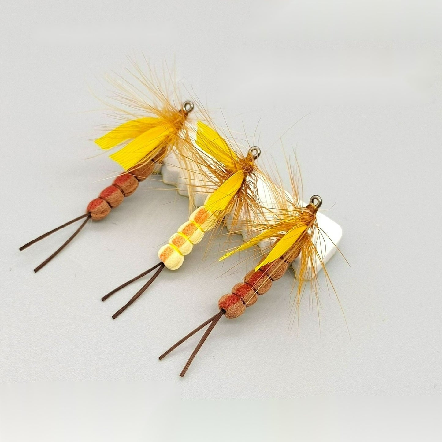 3Pcs foam fly fishing hooks