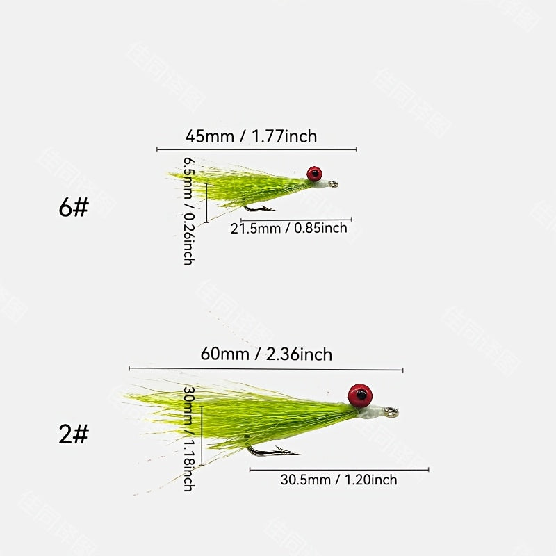 3 pieces of Claussen fly bait