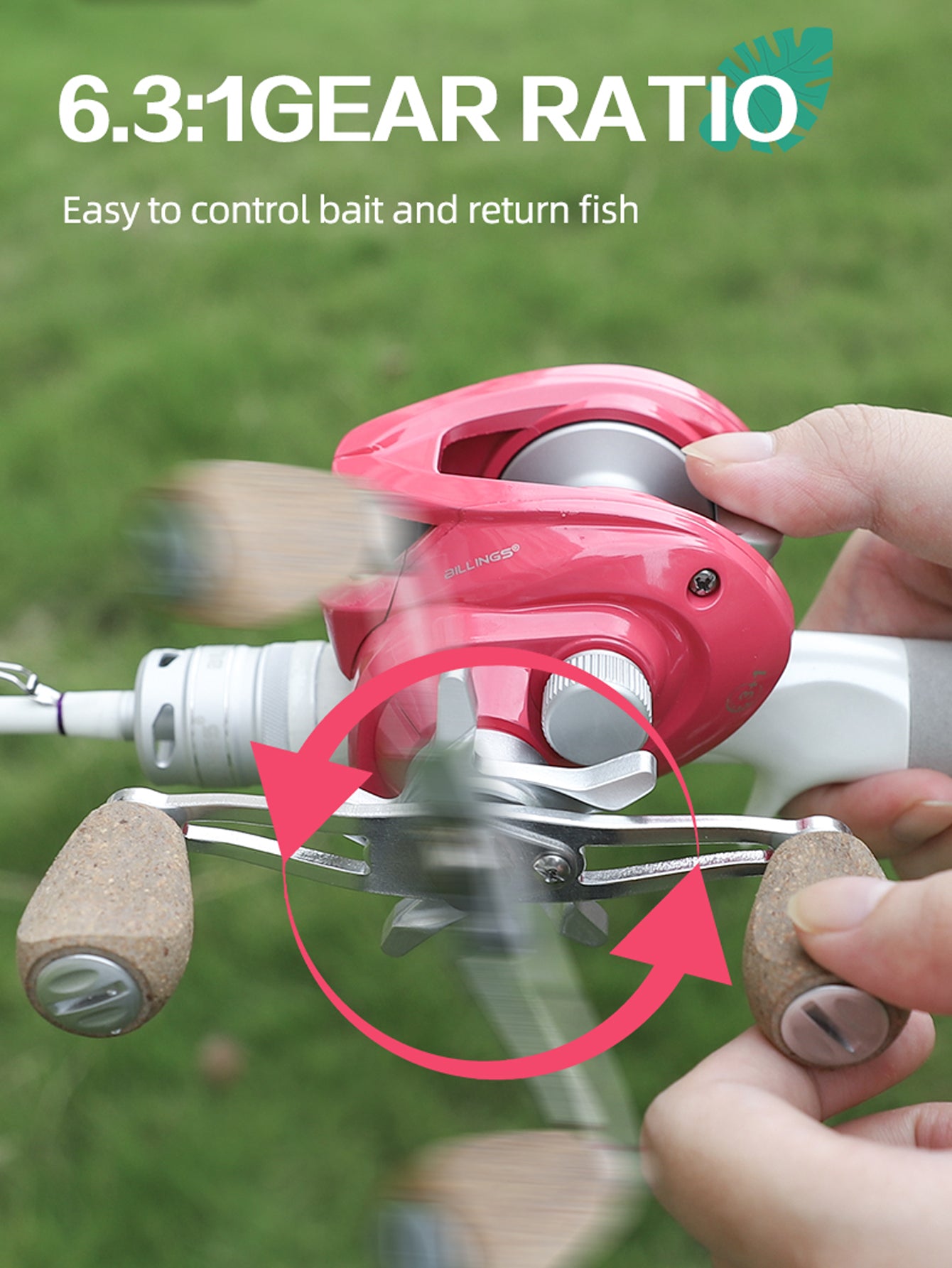 angler pink series 18 + 1BB Casting Reels