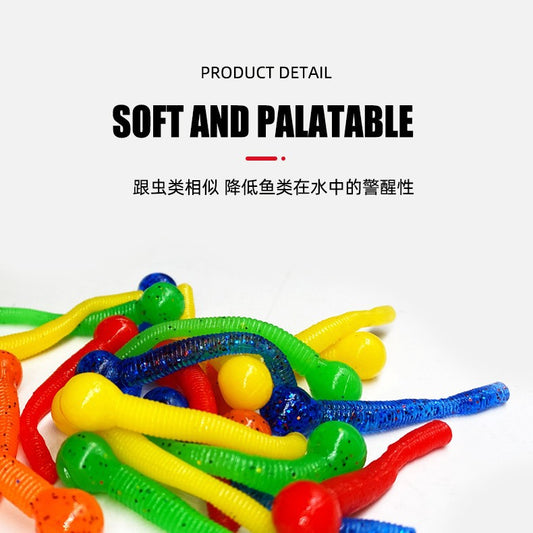 10Pcs Bionic Earthworm Soft Worm